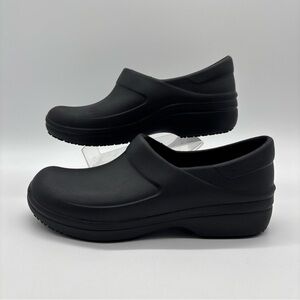 CROCS Dual Comfort CLOGS Women's Black Professional Nursing Work Shoes Size 10W
